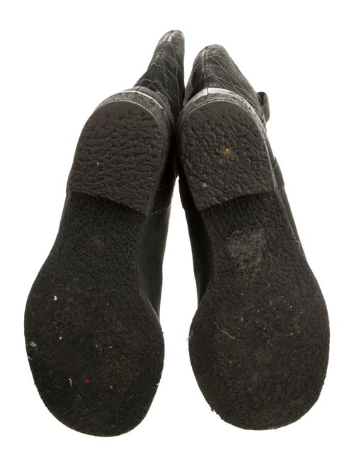 Chanel 2005 Interlocking CC Logo Moto Boots