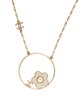 Chanel Faux Pearl CC Camellia Pendant Necklace