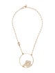 Chanel Faux Pearl CC Camellia Pendant Necklace