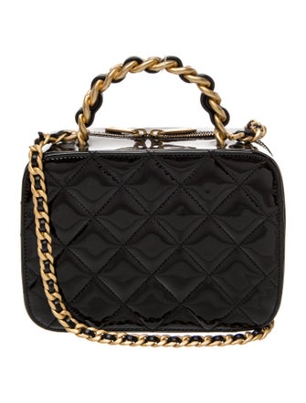 Chanel Patent Quilted Vanity Case