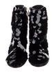 Chanel Interlocking CC Logo Sequins Lace-Up Boots