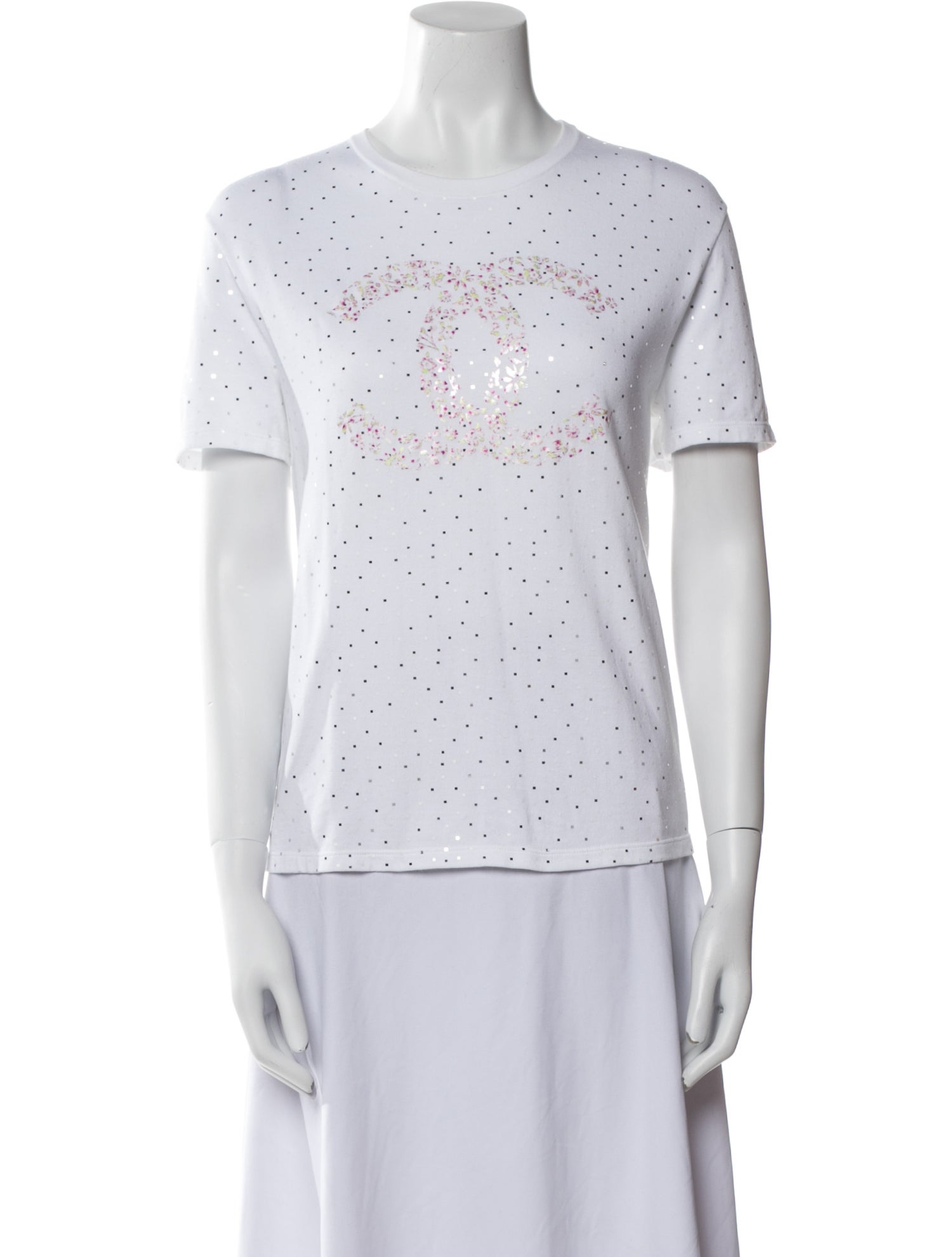 Chanel 2021 Polka Dot Print T-Shirt