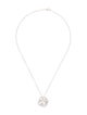 Chanel 18K Diamond Fil De Camelia Small Version Pendant Necklace