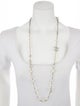 Chanel 2019 Faux Pearl & Stass CC Logo Station Necklace