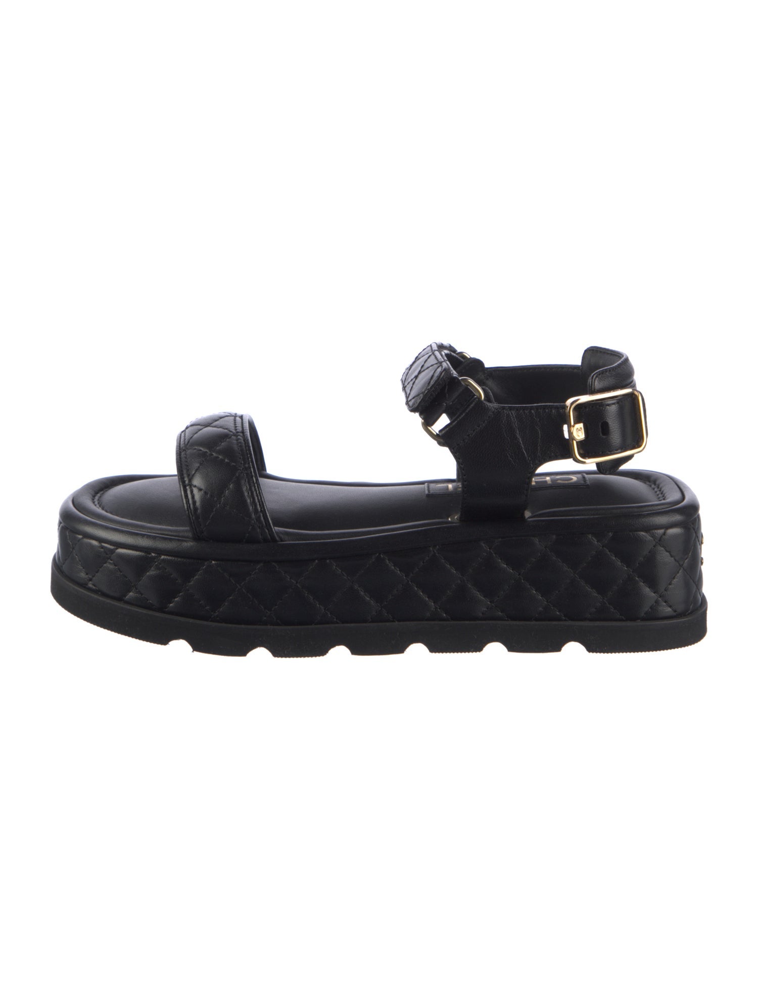 Chanel 2022 Interlocking CC Logo Sandals