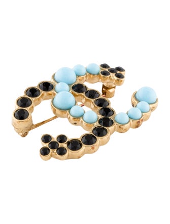 Chanel 2023 Strass CC Brooch