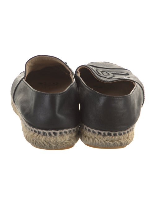 Chanel Interlocking CC Logo Leather Espadrilles