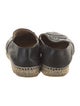 Chanel Interlocking CC Logo Leather Espadrilles