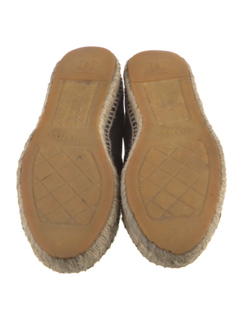 Chanel Interlocking CC Logo Leather Espadrilles