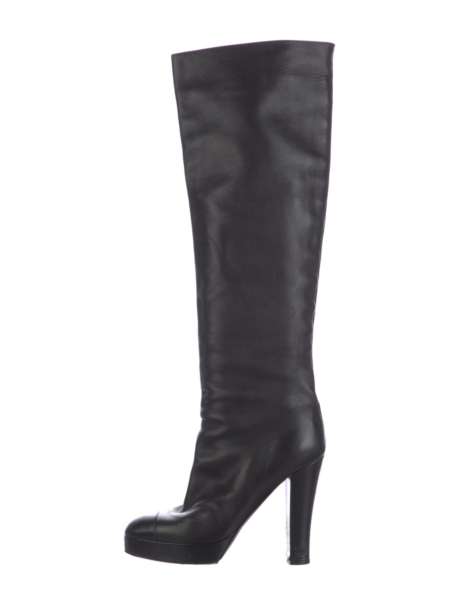 Chanel Vintage Interlocking CC Logo Boots