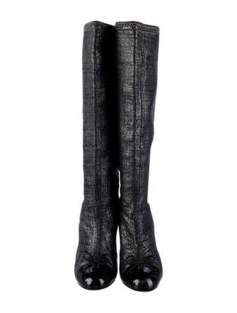 Chanel Interlocking CC Logo Boots