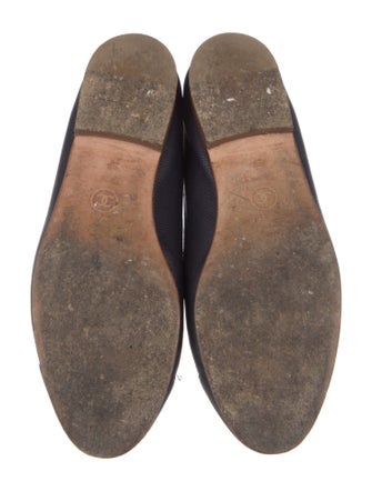 Chanel Interlocking CC Logo Leather Ballet Flats