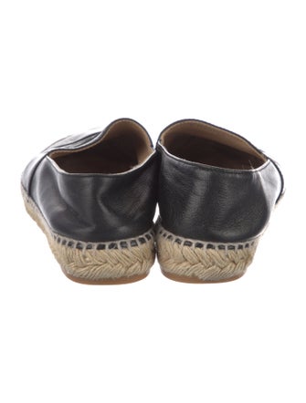Chanel Interlocking CC Logo Leather Espadrilles