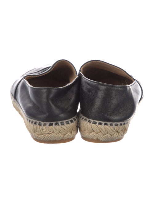 Chanel Interlocking CC Logo Leather Espadrilles