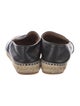 Chanel Interlocking CC Logo Leather Espadrilles