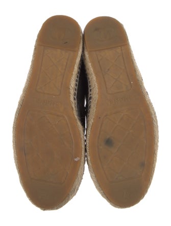 Chanel Interlocking CC Logo Leather Espadrilles