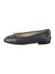 Chanel Interlocking CC Logo Leather Ballet Flats