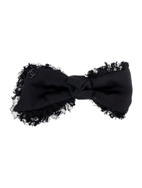Chanel CC Lace Bow Brooch