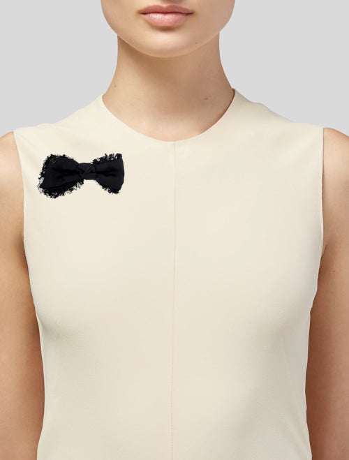 Chanel CC Lace Bow Brooch