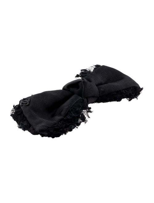 Chanel CC Lace Bow Brooch