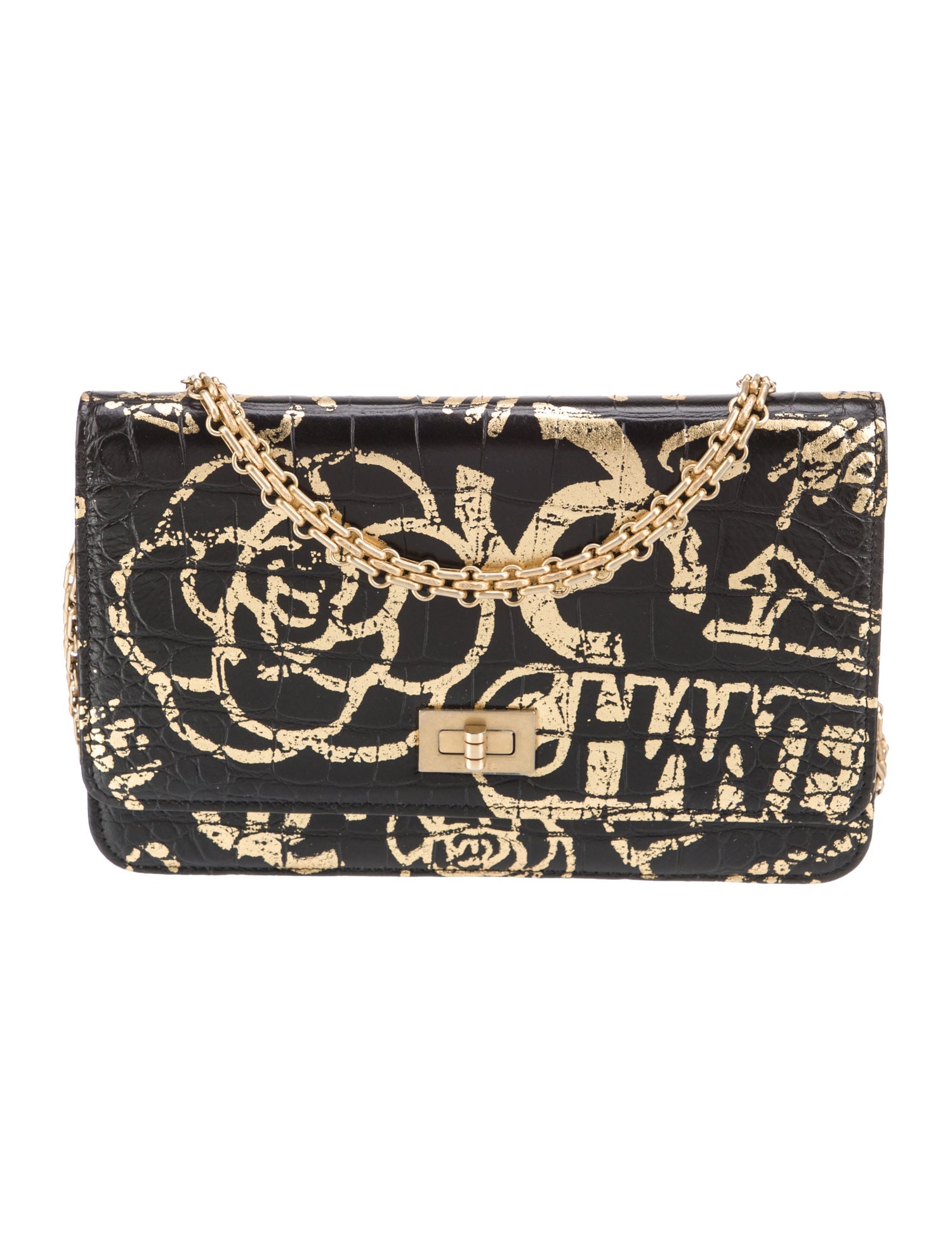 Chanel Paris-New York Graffiti Reissue Wallet On Chain