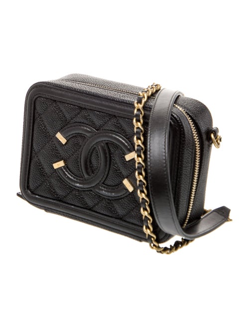 Chanel Mini Filigree Vanity Clutch w/ Chain