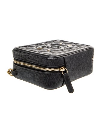 Chanel Mini Filigree Vanity Clutch w/ Chain