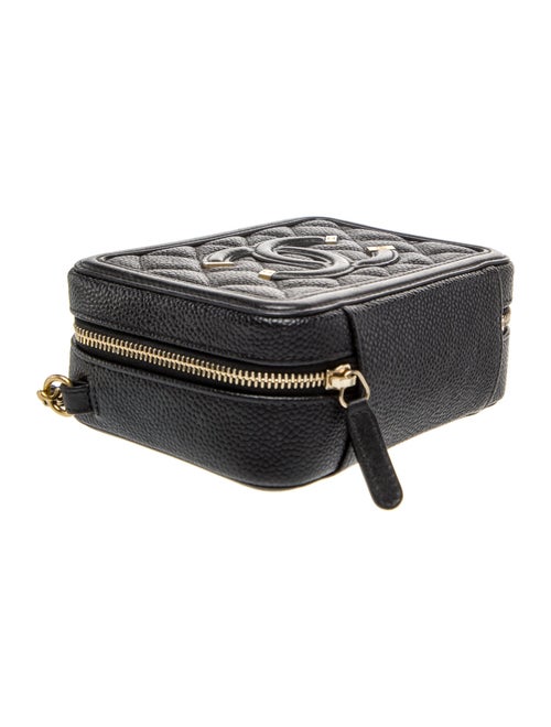 Chanel Mini Filigree Vanity Clutch w/ Chain