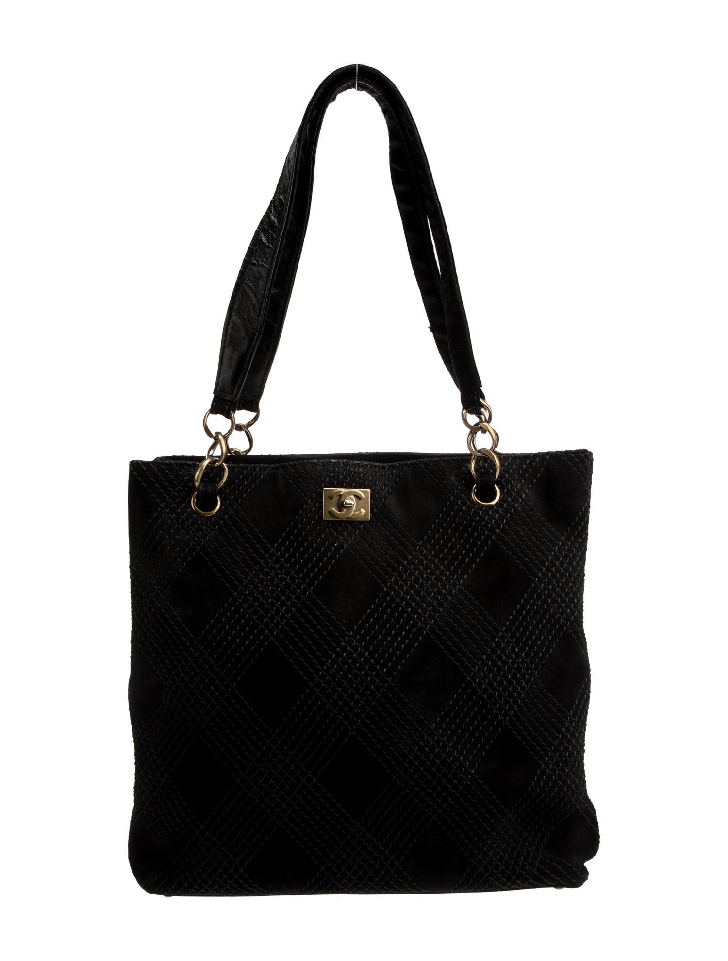 Chanel Vintage Suede Diamond Stitch Tote