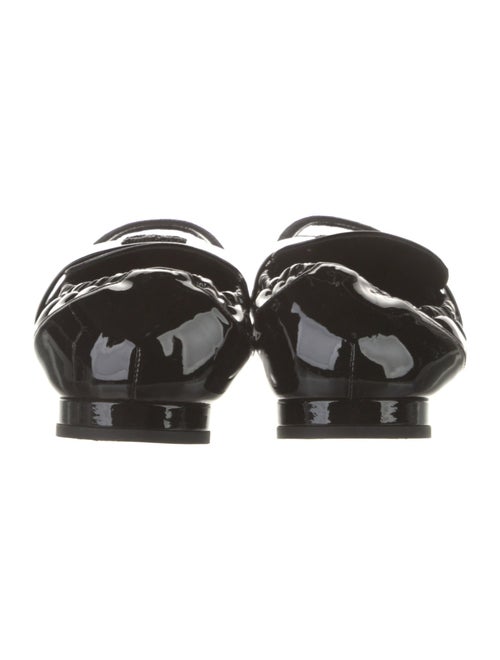 Chanel Interlocking CC Logo Patent Leather Loafers