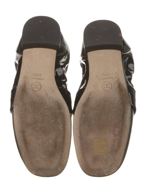 Chanel Interlocking CC Logo Patent Leather Loafers