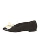 Chanel Interlocking CC Logo Suede Flats