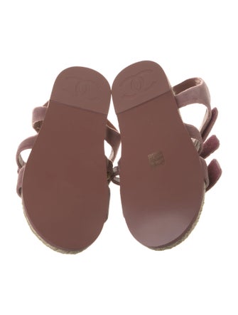 Chanel Interlocking CC Logo Velvet Espadrilles