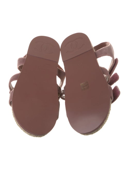 Chanel Interlocking CC Logo Velvet Espadrilles