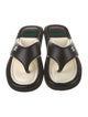 Chanel Interlocking CC Logo Leather Slides