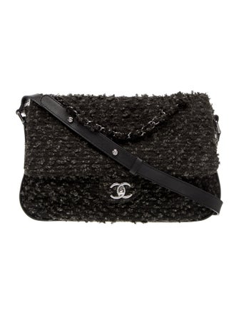 Chanel Tweed Maxi Single Flap Bag