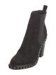 Chanel Interlocking CC Logo Suede Chelsea Boots