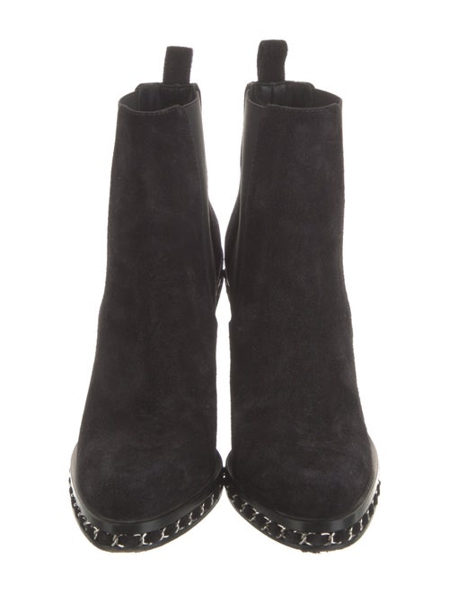 Chanel Interlocking CC Logo Suede Chelsea Boots