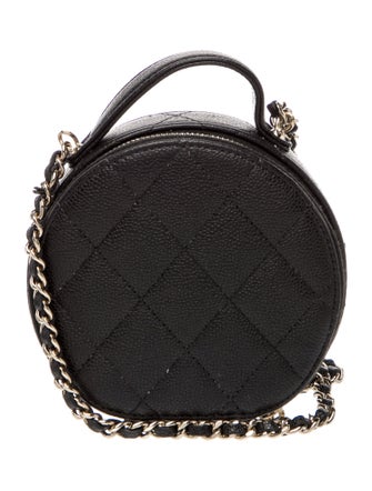 Chanel Quilted Round Clutch w/ Chain