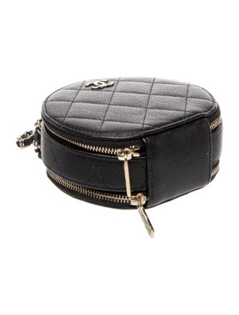 Chanel Quilted Round Clutch w/ Chain