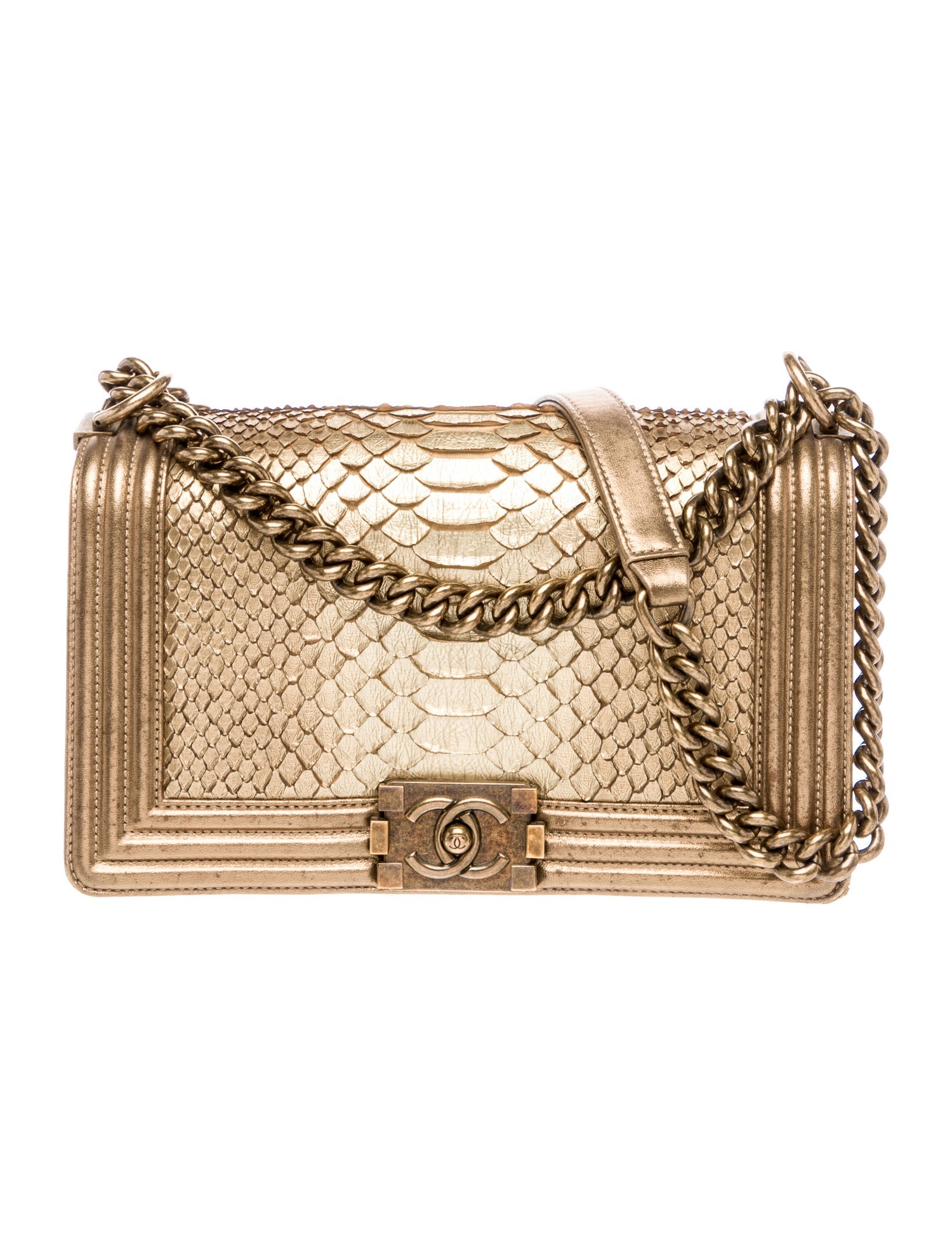 Chanel Medium Python Boy Bag