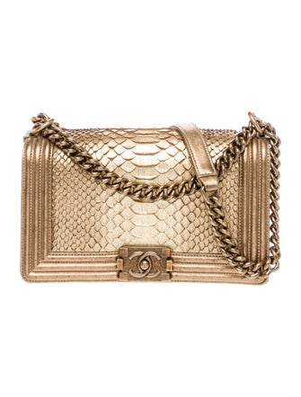 Chanel Medium Python Boy Bag
