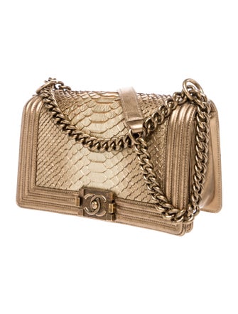 Chanel Medium Python Boy Bag
