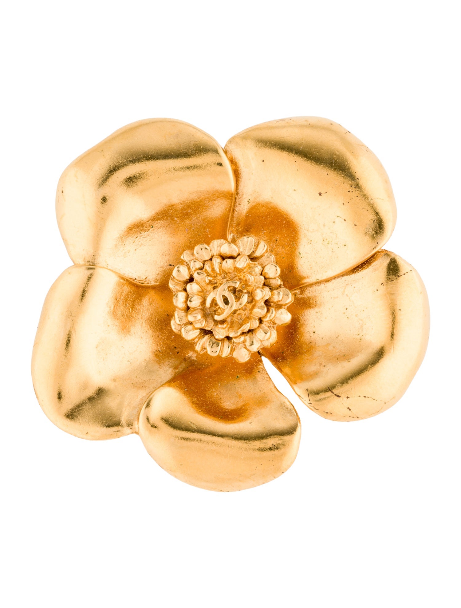 Chanel Vintage CC Flower Brooch