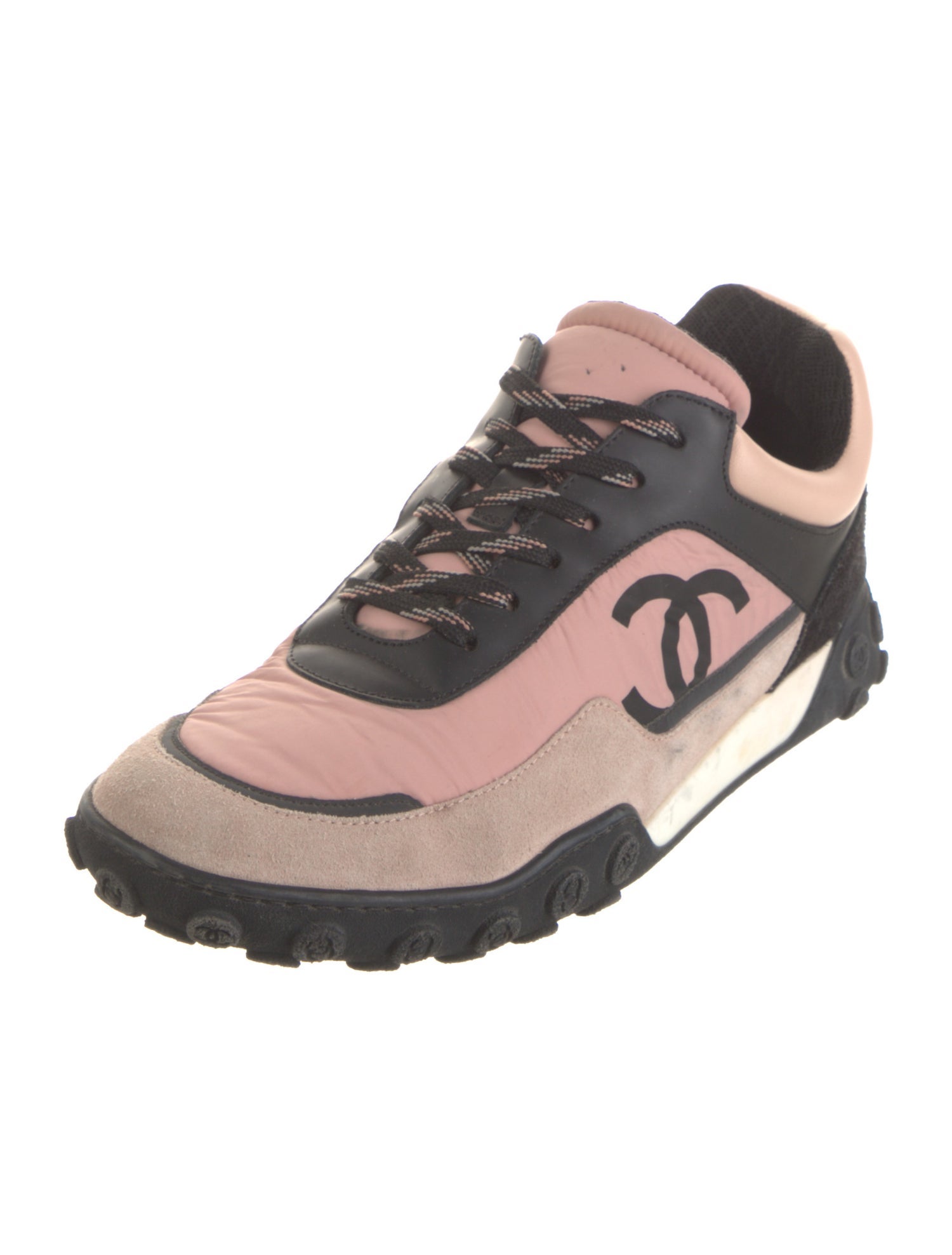 Chanel Interlocking CC Logo Nylon Sneakers