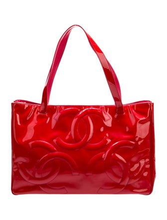 Chanel Patent Triple CC Tote
