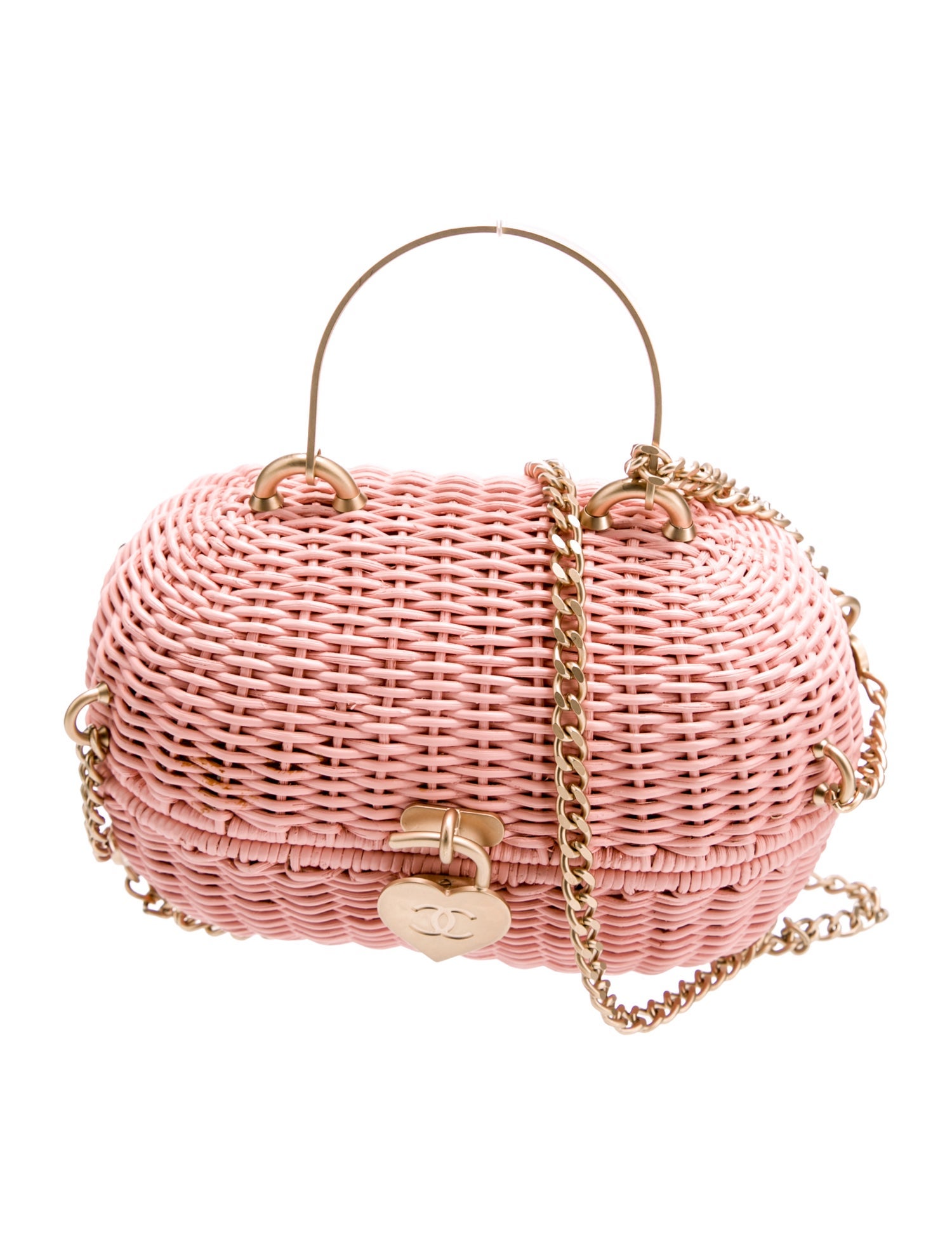 Chanel Rattan Heart Basket Bag