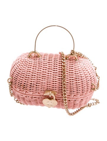 Chanel Crossbody Bags Rattan Heart Basket Bag