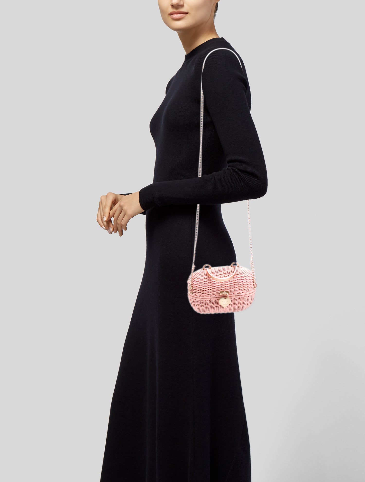 Chanel Rattan Heart Basket Bag