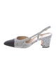 Chanel Interlocking CC Logo Tweed Slingback Pumps